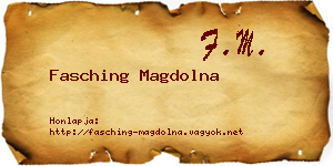 Fasching Magdolna névjegykártya